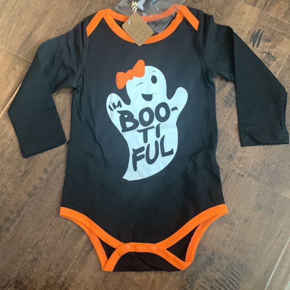 Halloween “I’m Bootiful” Baby Girls Outfit With Head Tie, New, Size 18-24 Months - Picture 6 of 12